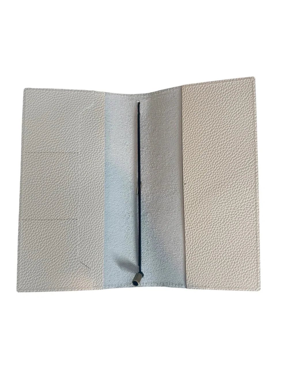 Wanderings Ivory Pebbled Leather Travelers Notebook Journal cover